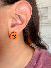 Load image into Gallery viewer, Halloween Wood Stud Earrings