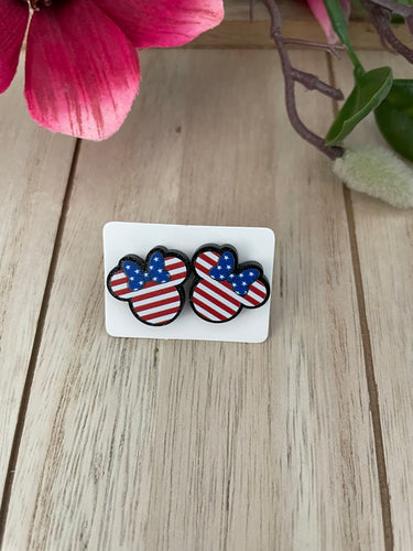 Flag Acrylic Stud Earrings