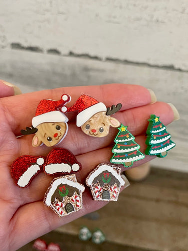 Christmas Acrylic Stud Earrings